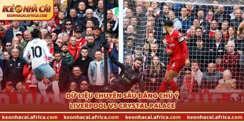 Dữ liệu chuyên sâu đáng chú ý Liverpool vs Crystal Palace
